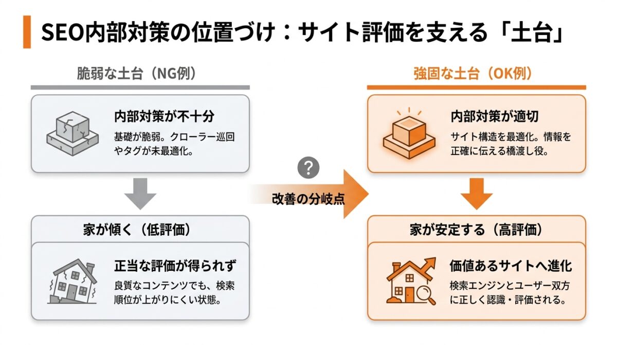 SEO内部対策とは？サイト評価の土台を固める基本施策