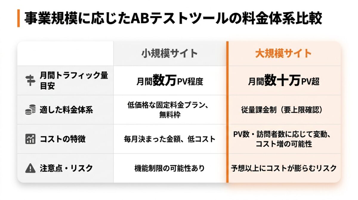 ポイント3：事業規模や予算に見合った料金体系か