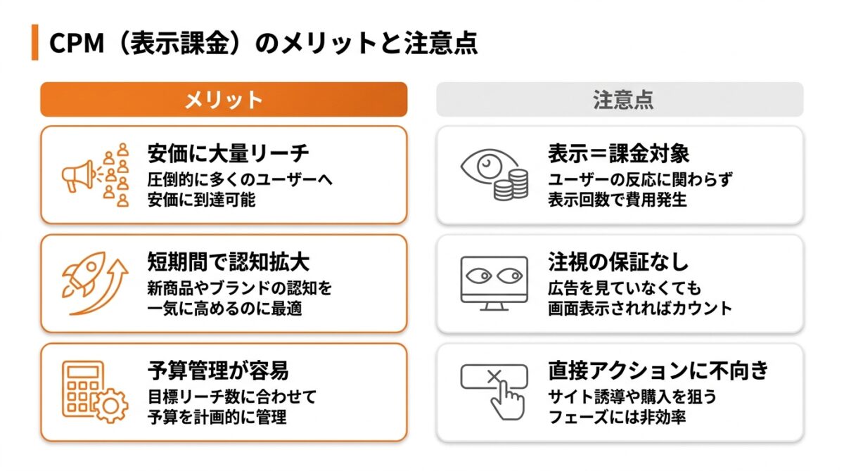 CPMのメリットと注意点
