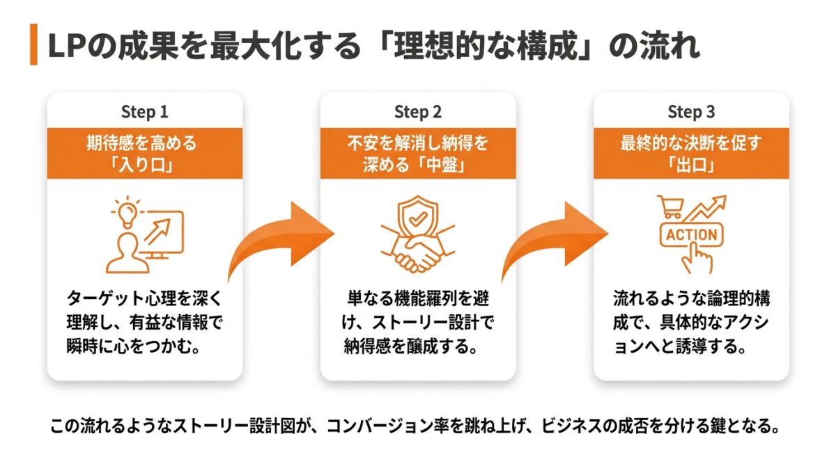 LPの成果は構成が8割!売上を最大化する設計図の重要性