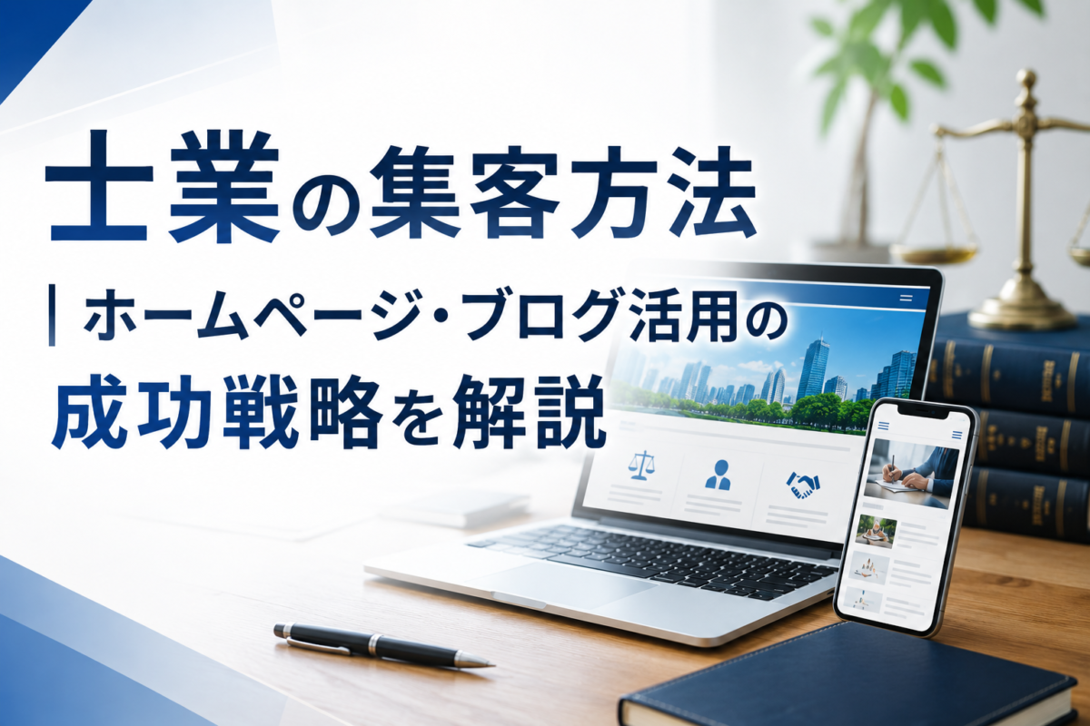 士業の集客方法|ホームページ・ブログ活用の成功戦略を解説